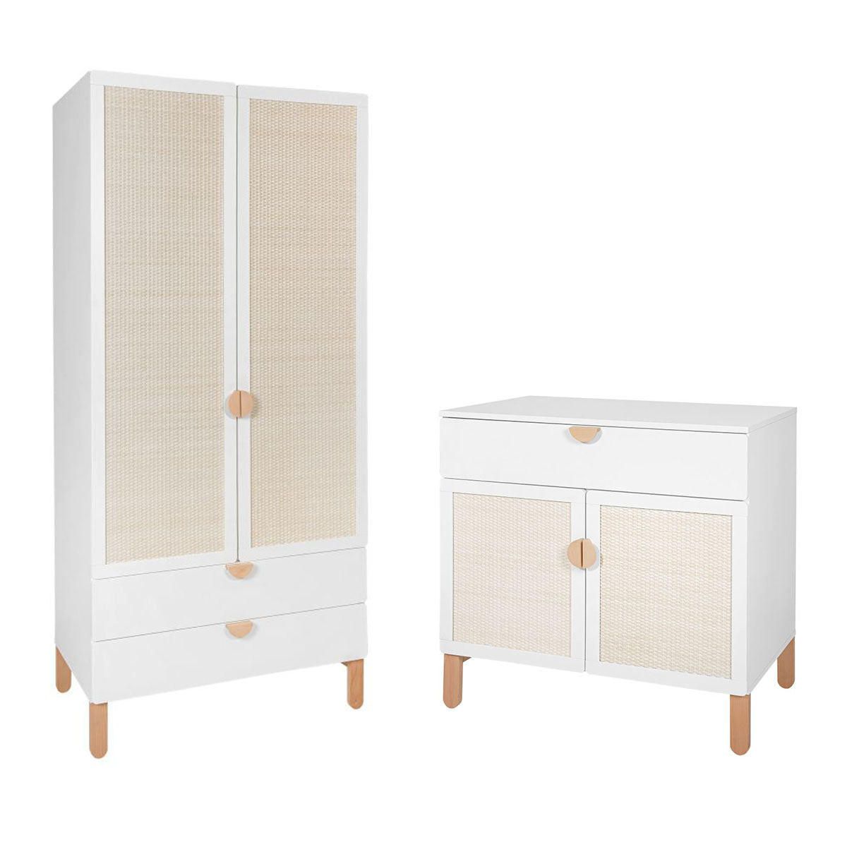 SOBA ZA BEBE 2-dijelniLaurie Bijelo i drvo - bijela, drvni materijal (90/90/50cm) - Petits-meubles