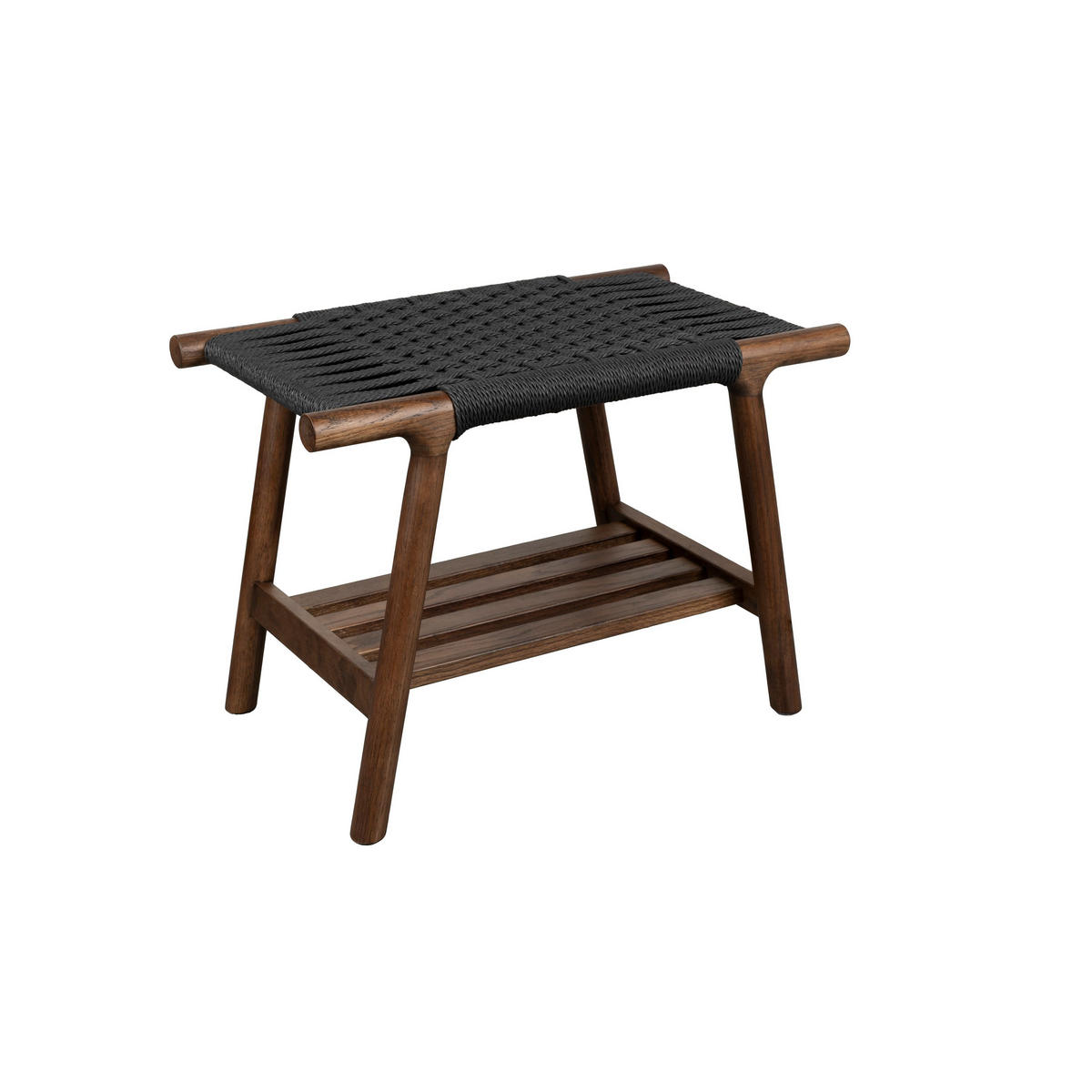 HOCKER Kintaro Walnuss - Beige/Braun, Holz (60/43/35cm) - Dutchbone
