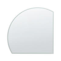 OGLINDĂ DE BAIE CU LED 100/100 cm argintie Ozenay - argintiu, sticlă (100/100/2cm) - Beliani