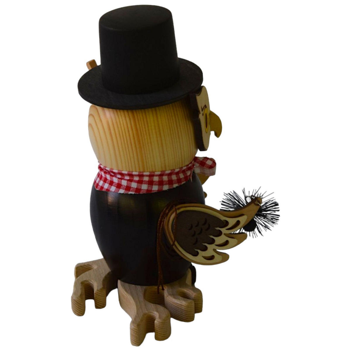 RAUCHFIGUR Eule Schornsteinfeger 15 cm - Multicolor, Holz (10/15/10cm)