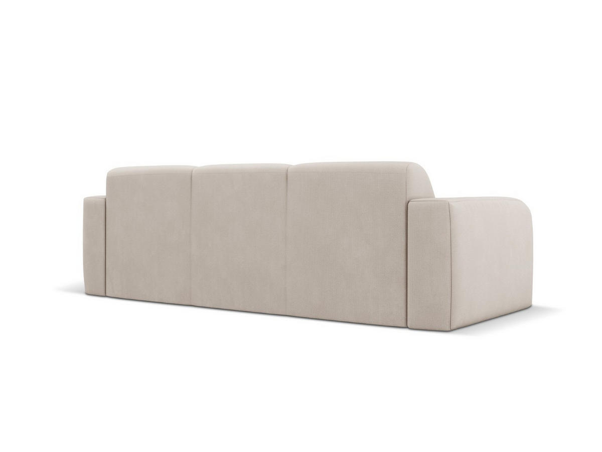 SOFA Molino aus strukturiertem Stoff beige 3 Sitzplätze - Beige, Textil (95/72/235cm) - Micadoni