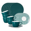 KAFFEESERVICE Life Fashion Trendy Petrol 18er Set - Petrol, Keramik (1/1/1cm) - Seltmann Weiden