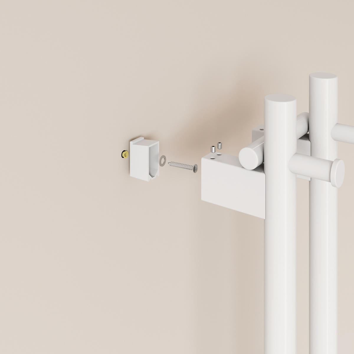 HEIZKÖRPER elektrisch vertikal 120 x 12,4 cm mit Smart-Steuerung Weiß - Weiß, Metall (12.4/120/14cm) - EMKE