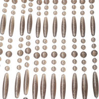 PERLENVORHANG - Robin - 90x220 cm - Grau / Taupe - Grau, Kunststoff (90/220cm) - IVOL