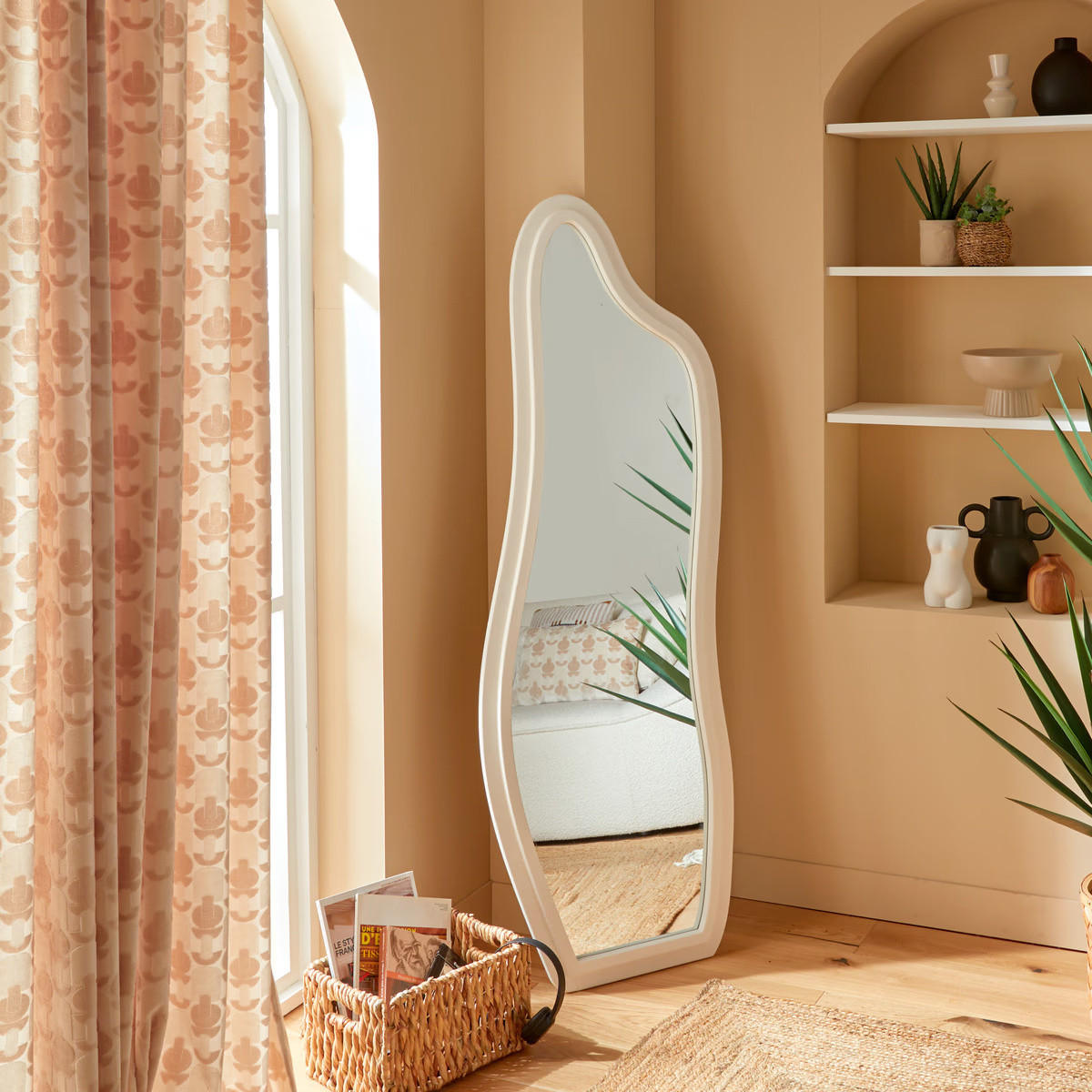 WANDSPIEGEL Emily 56,8/2,4/160,2 cm - Weiß, Holzwerkstoff (2.4/160.2/56.8cm) - Atmosphera Createur d´interieur
