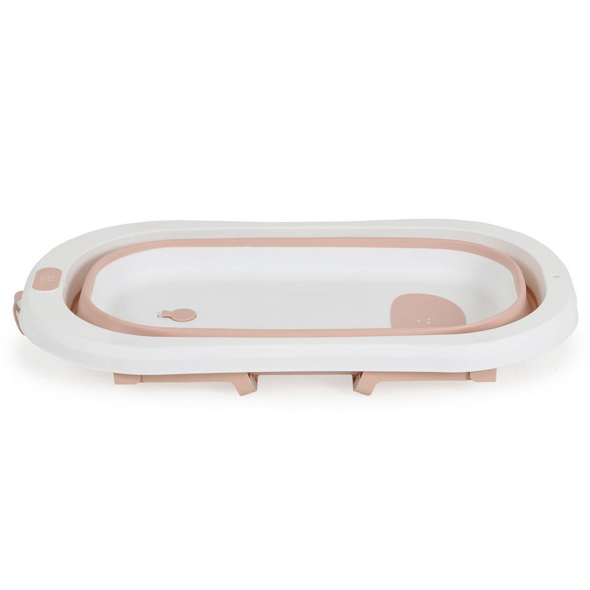 BABYBADEWANNE Palma faltbar rosa 3-teilig Badekissen Schwamm Ablaufloch Stöpsel - Rosa, Kunststoff (42/74cm) - Moni