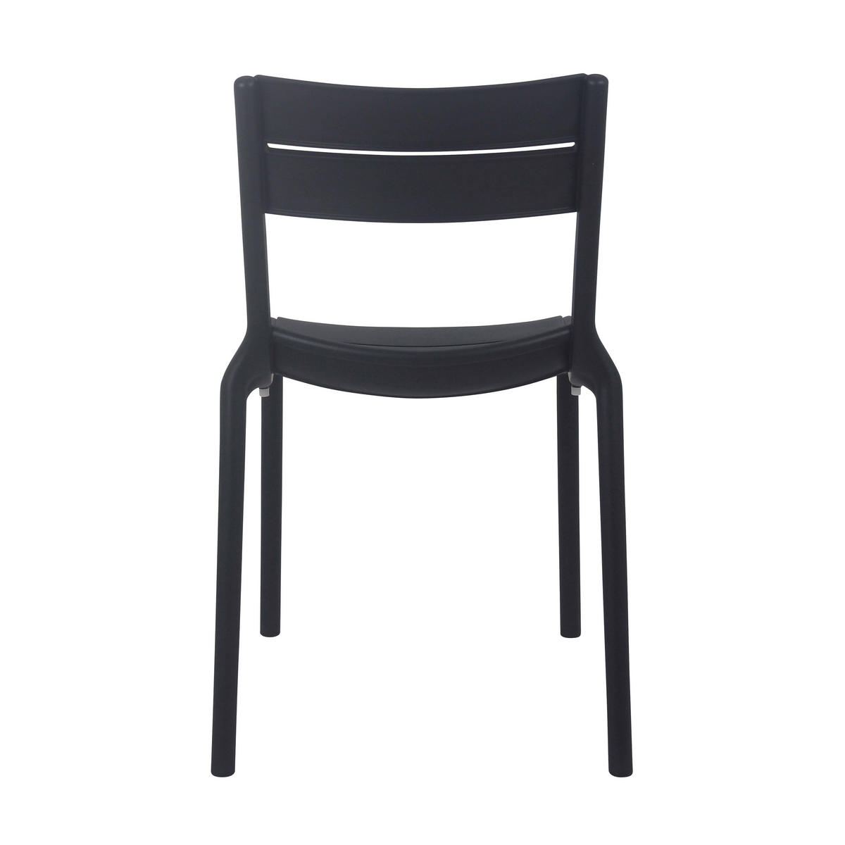 GARTENSTUHL 4-tlg., Schwarz - Schwarz, Kunststoff (54/50cm) - Oviala