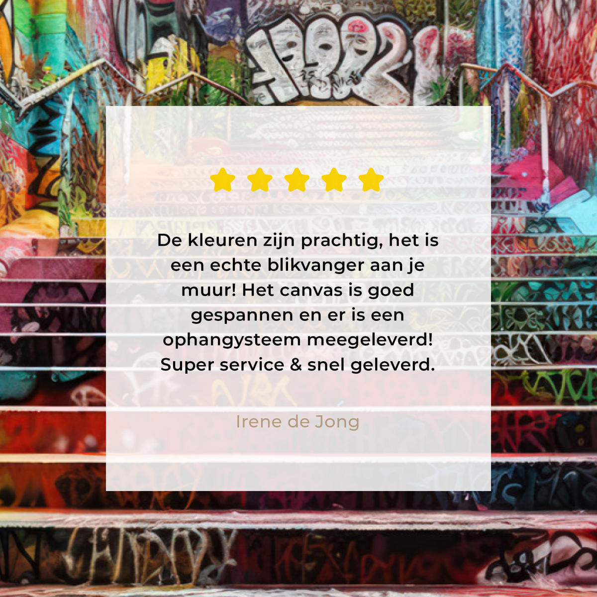 LEINWANDBILD Treppe - Graffiti - Farben - Kunst Deko Schlafzimmer 30x20 cm - Multicolor, Textil (30/20cm) - MuchoWow