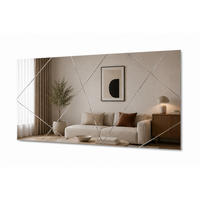 SPIEGEL Exquisite Asymmetrisches Design 120x60 cm - Silberfarben, Holzwerkstoff (120/60/2.2cm) - moebel17