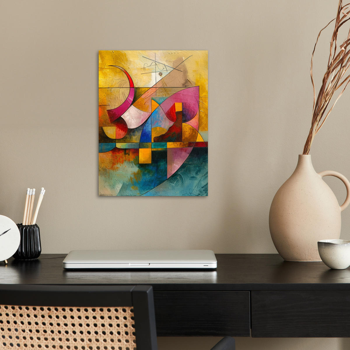 POSTER Kunst - Abstrakt - Modern 30x40 cm - Gelb, Papier (30/40/0.1cm) - MuchoWow