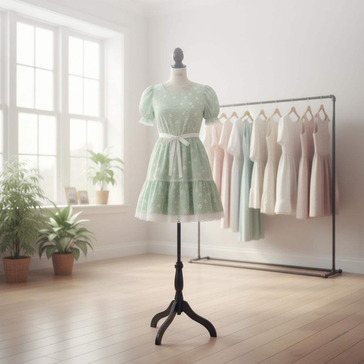 KREJČÍCKA pupa - viacfarebná, drevo/textil (41/175/34cm) - Relaxdays