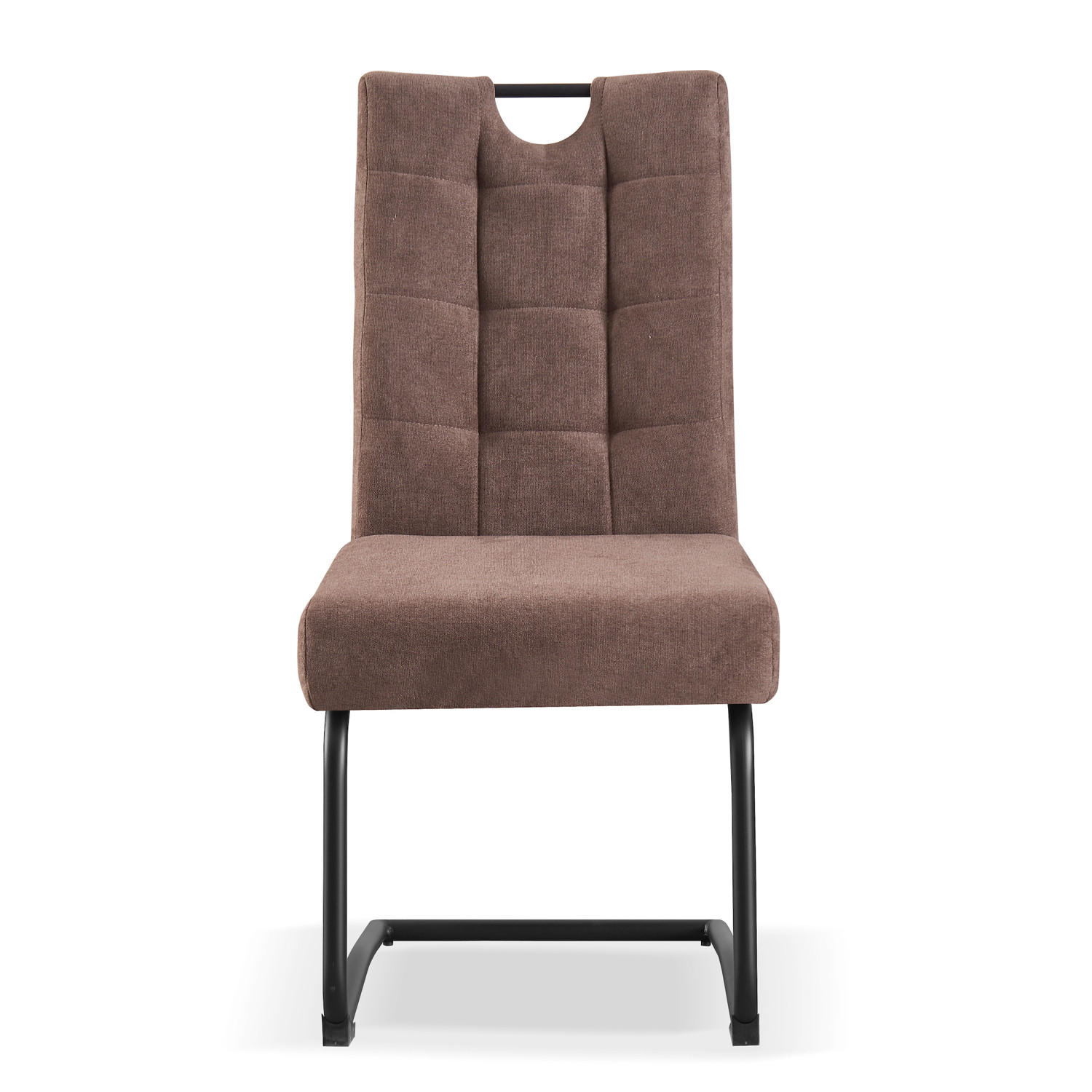 SCHWINGSTUHL SOFIA Cappuccino 2 Stück - Cappuccino, Textil/Metall (48/97/60cm) - B&D Home