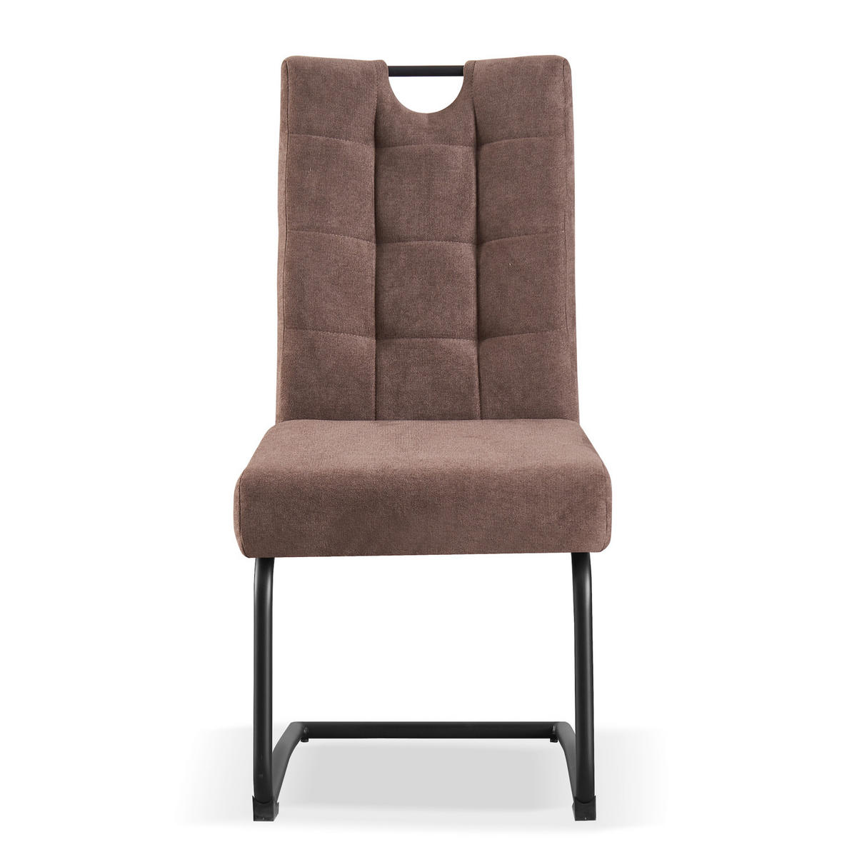 SCHWINGSTUHL SOFIA Cappuccino 2 Stück - Cappuccino, Textil/Metall (48/97/60cm) - B&D Home
