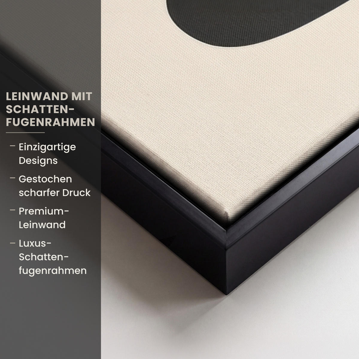 LEINWAND Bilder mit Rahmen - Pflanze - Beige - Japanisch - 40x60 - Schwarz, Textil (40/60cm) - MuchoWow