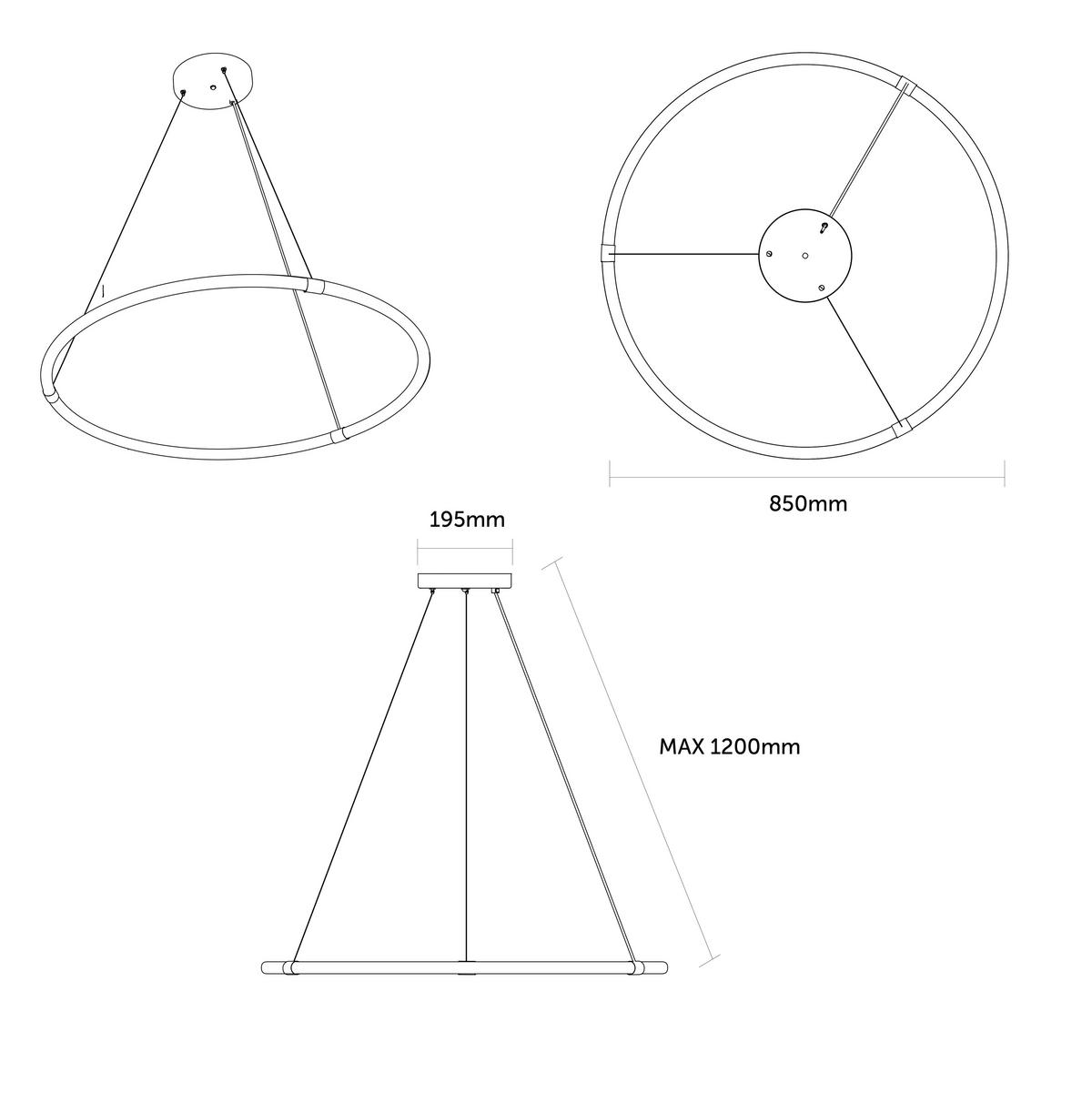 HÄNGELEUCHTE Sauron - Weiß, Metall (85/85/3cm) - Lumicom