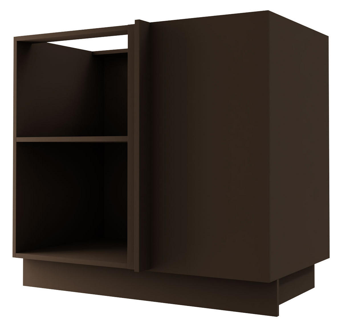 ECK-KÜCHENSCHRANK Essen D13U/90 Weiß Hochglanz / Eiche Artisan Matt 90 / 50 / 82cm - Weiß Hochglanz/Eiche Artisan, Holz/Holzwerkstoff (90/82/50cm) - Feldmann-Wohnen