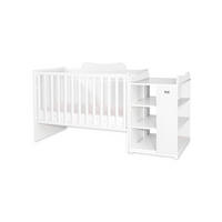 BABYBETT Multi weiß 190 x 82 cm, Wickelkommode, Hausbett, Jugendbett, Schreibtisch - Weiß, Holzwerkstoff (60/120cm) - Lorelli