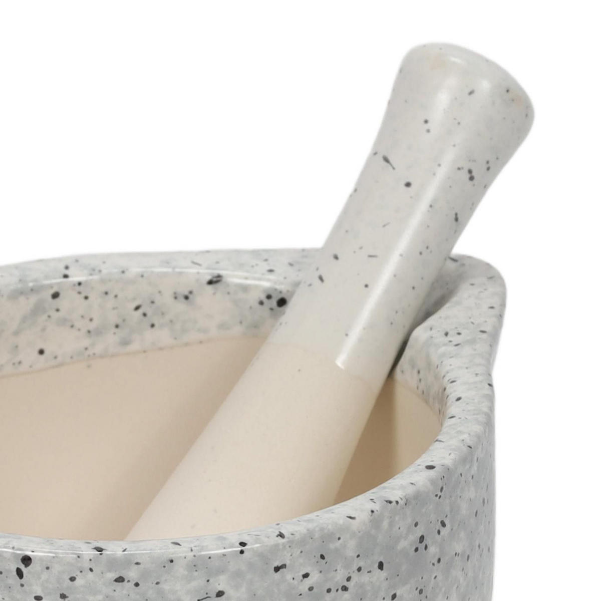 KÜCHENMÖRSER mit Stößel 10,5/10,5/6 cm - Weiß, Keramik (10.5/6/10.5cm) - Excellent Houseware