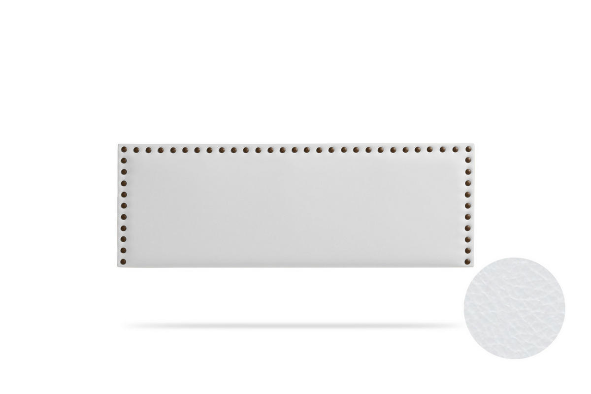 KOPFTEIL gepolstert MODENA Kunstleder 115x55x8 cm - Weiß - Moonia - Weiß, Holz (115/8/55cm)