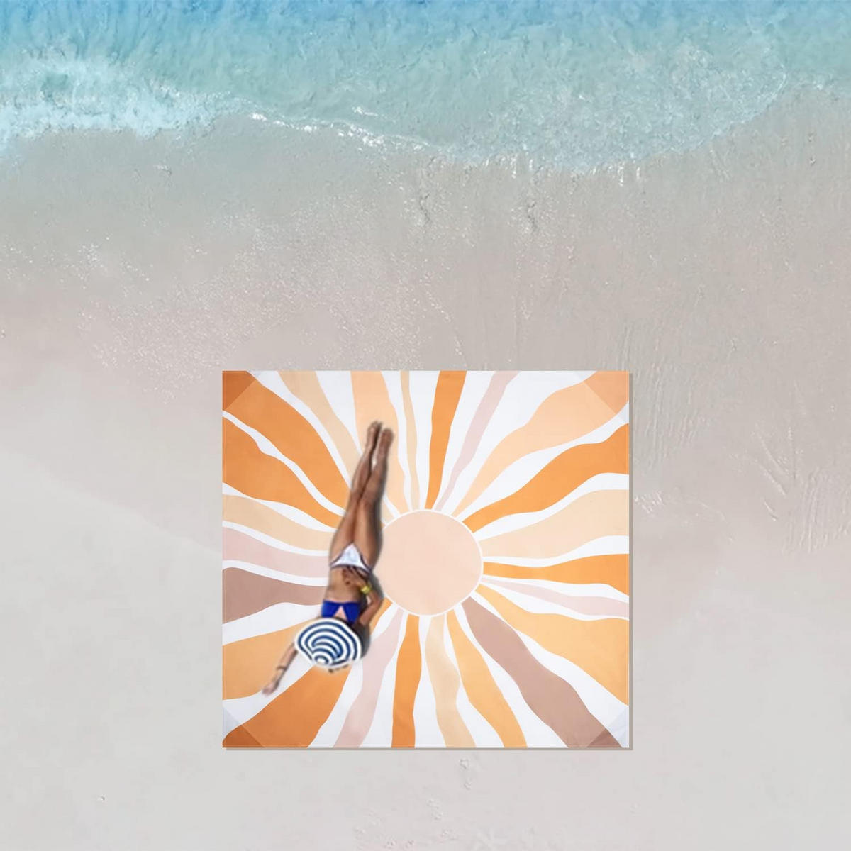 STRANDMATTE Picknickdecke 210*200CM - Orange, Textil (25/20cm)