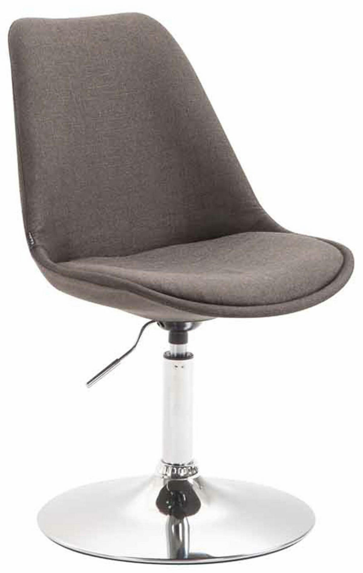 STUHL 4er Set Stoff dunkelgrau - Chromfarben/Dunkelgrau, Textil/Metall (48/76/57cm) - CLP