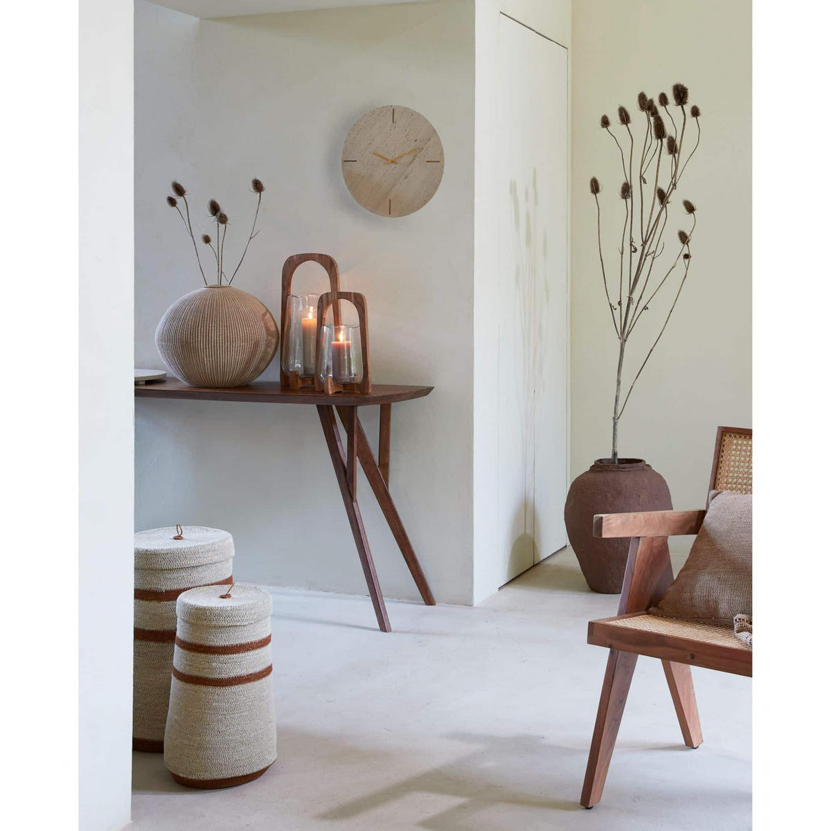 VASE Valerie Braun 35/35/26.5 cm - Braun, Kunststoff (26.5cm) - Light & Living