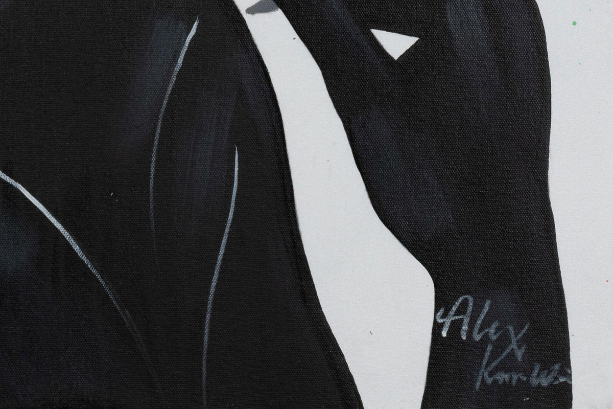 ACRYLBILD HANDGEMALT 60/90 cm - Multicolor/Schwarz, Holz/Textil (1.3/90cm) - KUNSTLOFT