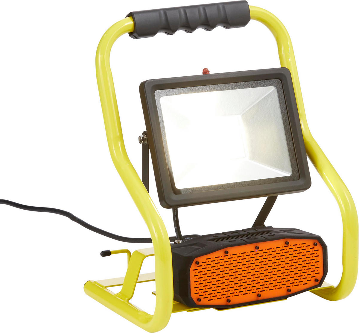 LED-BAUSTRAHLER - 30W mit Bluetooth Lautsprecher und IP44 für Innen- und Außenbereich, 2er-Set - Weiß, Metall (22.6/25.9/35cm) - Northpoint