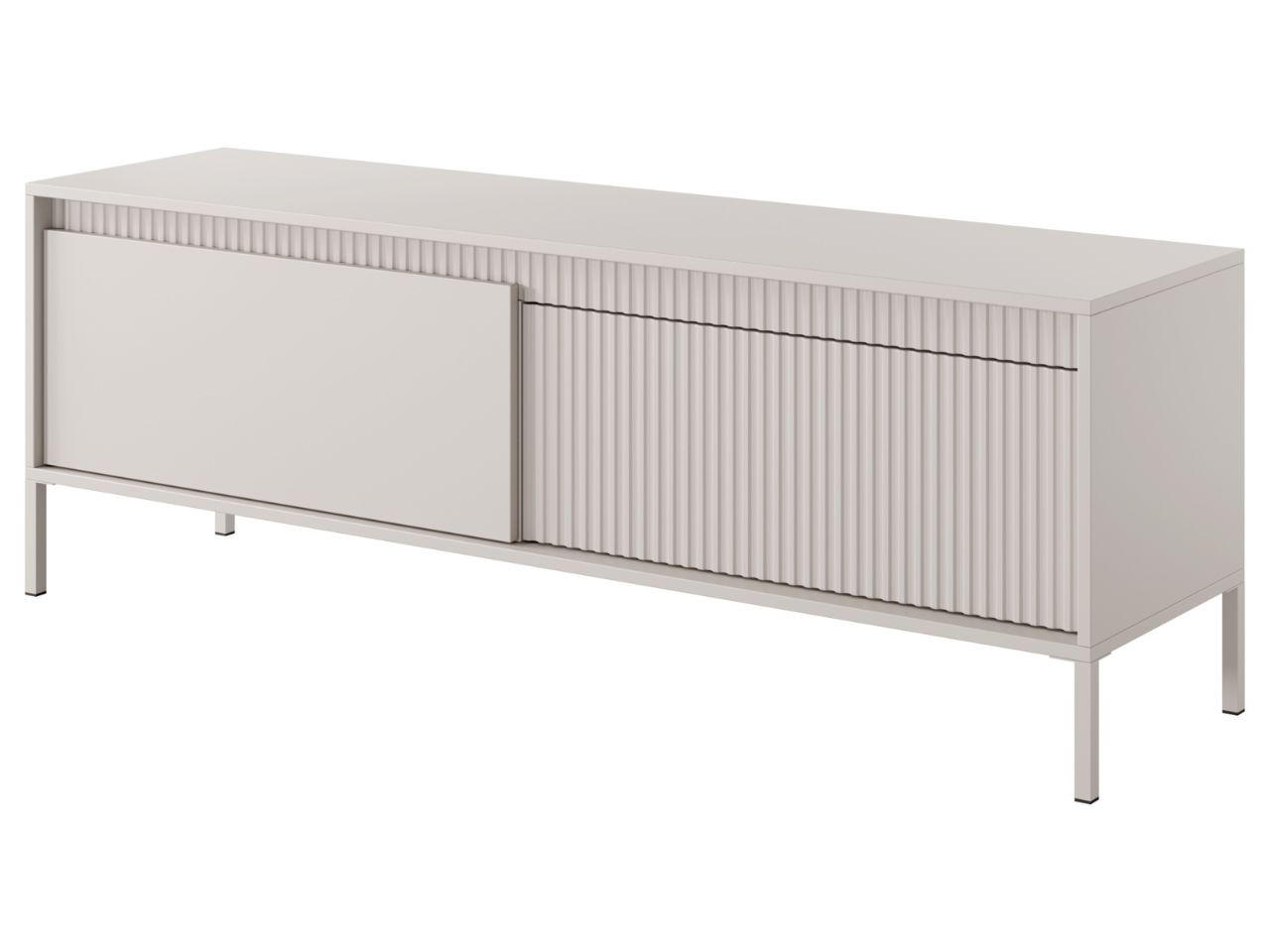 TV-SCHRANK Beige 154 cm Sorano - Beige, Naturmaterialen/Metall (154/54/40cm) - Graingold