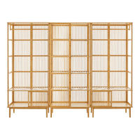GARDEROBENSCHRANK - Naturfarben, Holz (240/185/45cm) - [en.casa]