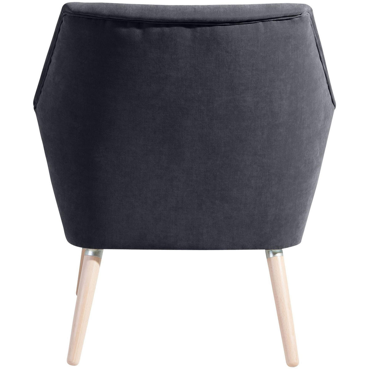 SESSEL Kachka Bezug Veloursstoff Buche natur / anthrazit - Anthrazit, Kunststoff (71/81/67cm) - 58aufmkessel