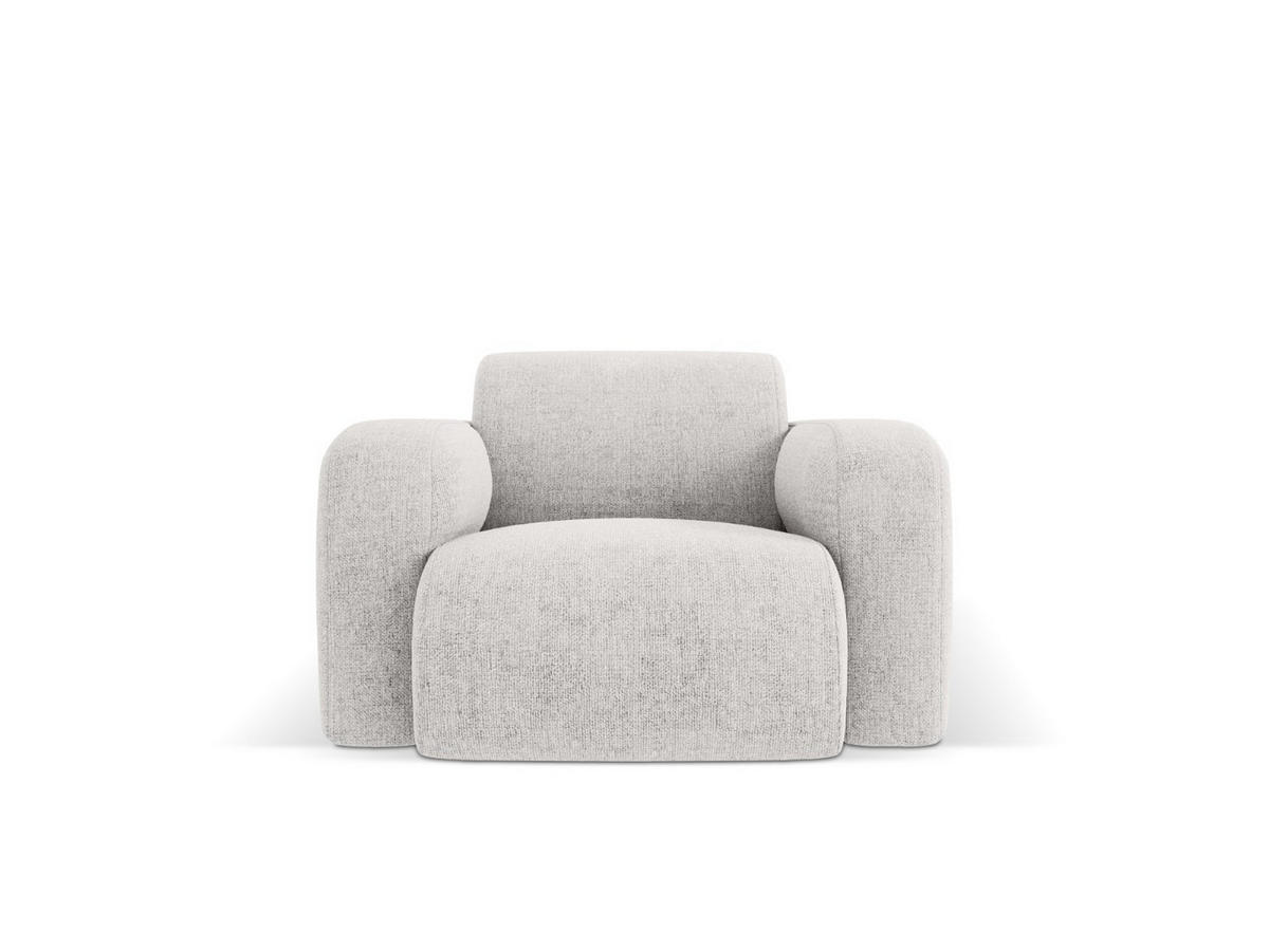 SESSEL Molino aus Chenille-Stoff hellgrau - Hellgrau, Textil (95/72/105cm) - Micadoni