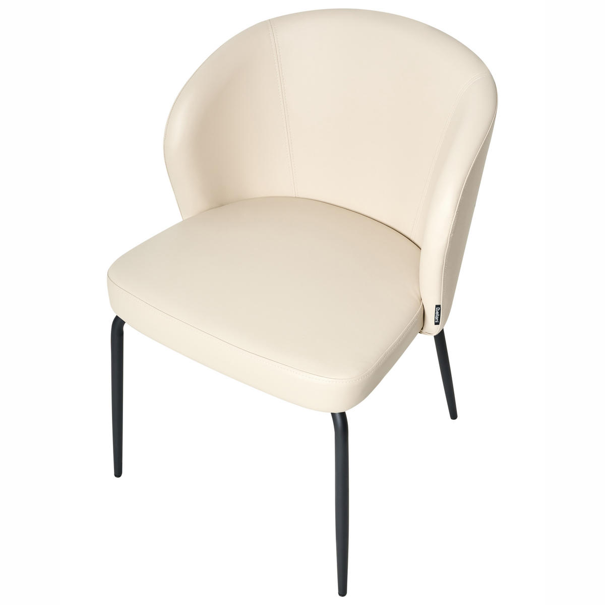 ESSZIMMERSTUHL 2er-Set Kunstleder Hellbeige Zana - Beige, Kunststoff (55/81/56cm) - Beliani