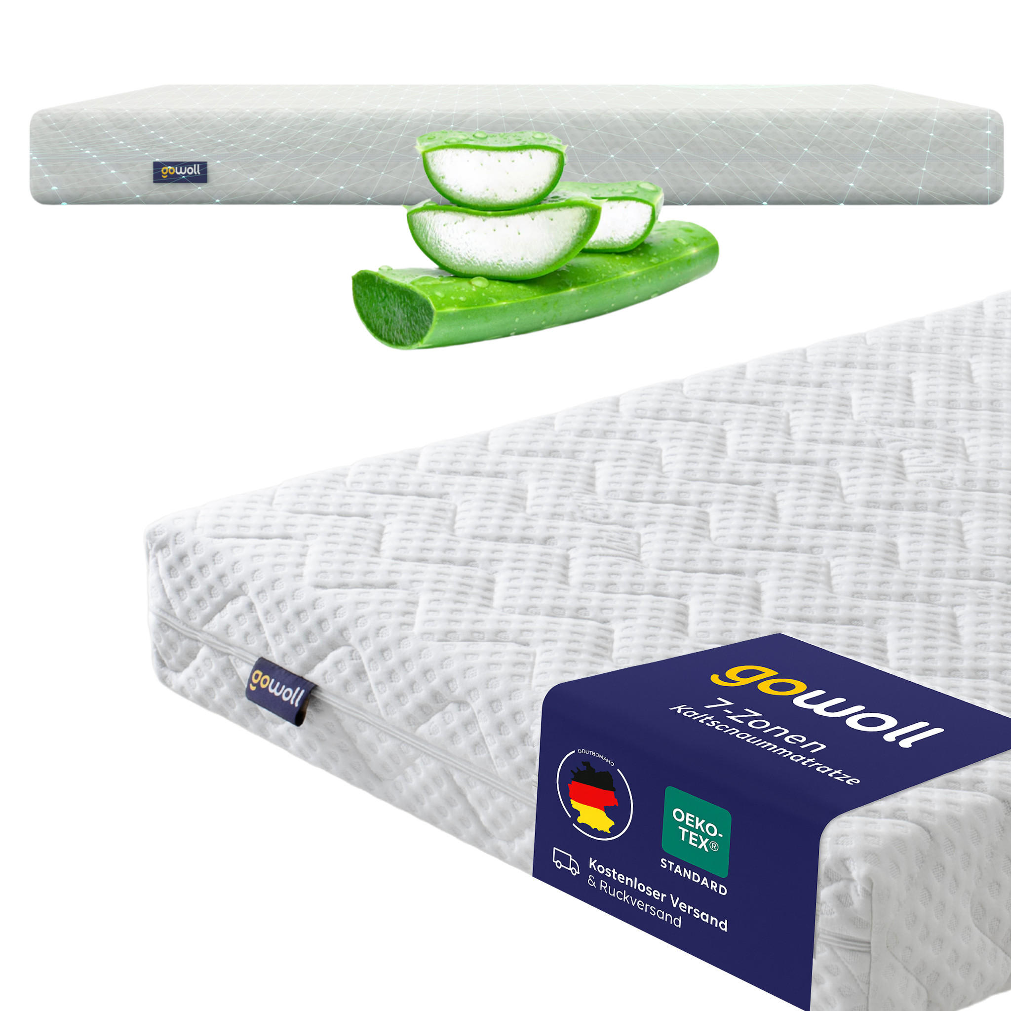 MATRATZE Duo Comfort Matratze 120 x 200 Höhe 16 cm - Weiß, Textil (120/200cm) - Gowoll
