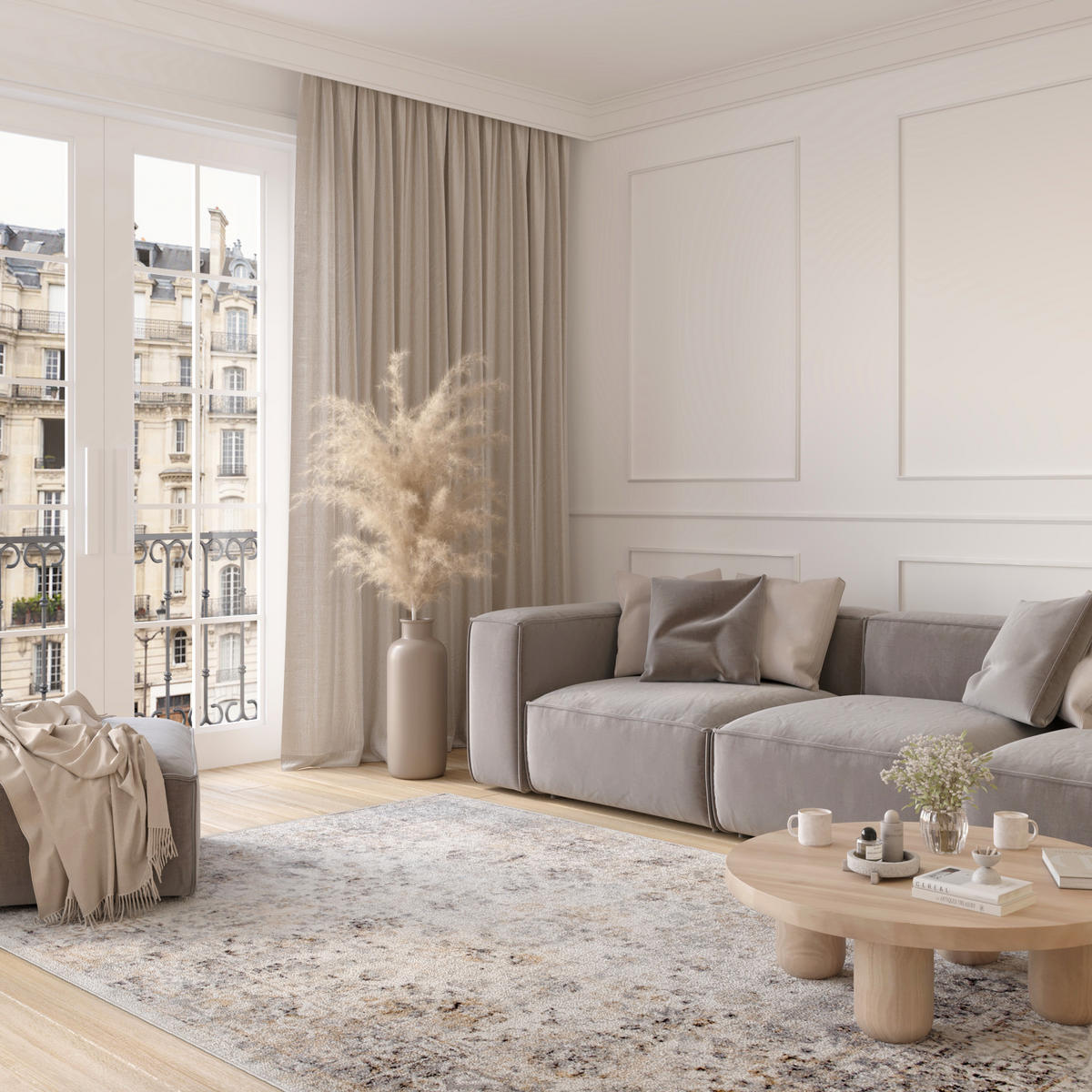 TEPPICH VALLEY Hellgrau 80/150 cm - Hellgrau, Textil (80/150cm) - Tapiso