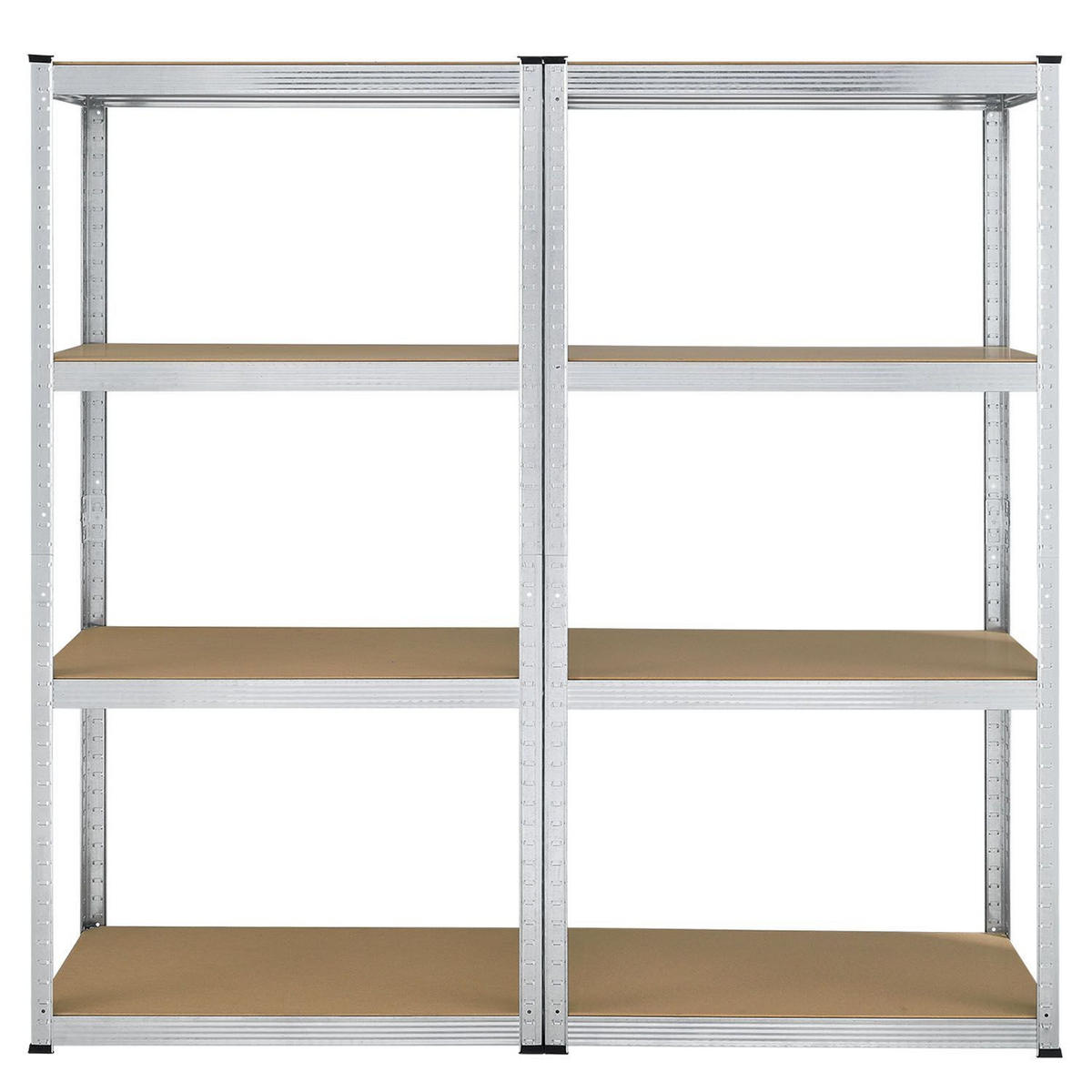 REGALSYSTEM Easy silber insgesamt 12 Böden (3er-Set) - Silberfarben, Metall (155/160/155cm) - Juskys