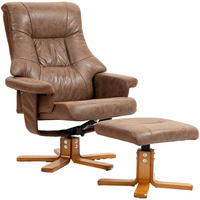 RELAXSESSEL DE-17367 135° neigbar, 360° drehbar mit Fußstütze Braun - Braun, Holz (82.5/109/78cm) - ComfortXL