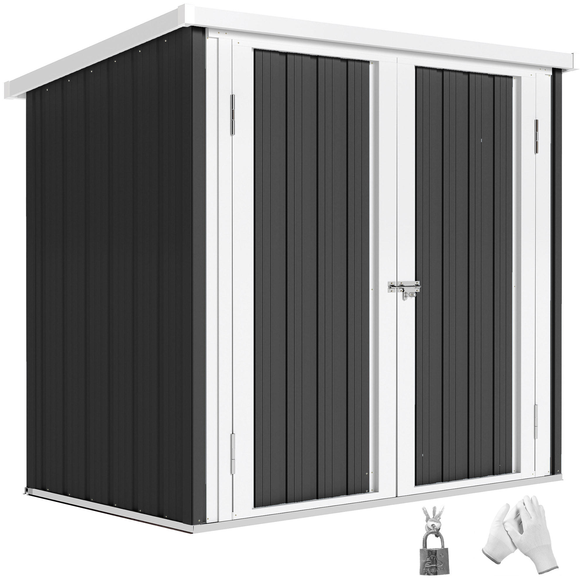 GARTENHAUS Schwarz 1 Stück - Schwarz, Kunststoff/Metall (86/134/147cm) - GiPP