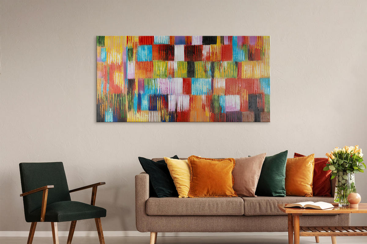 ÖLGEMÄLDE 140/70 cm - Multicolor, Holz/Textil (140/70cm) - KUNSTLOFT