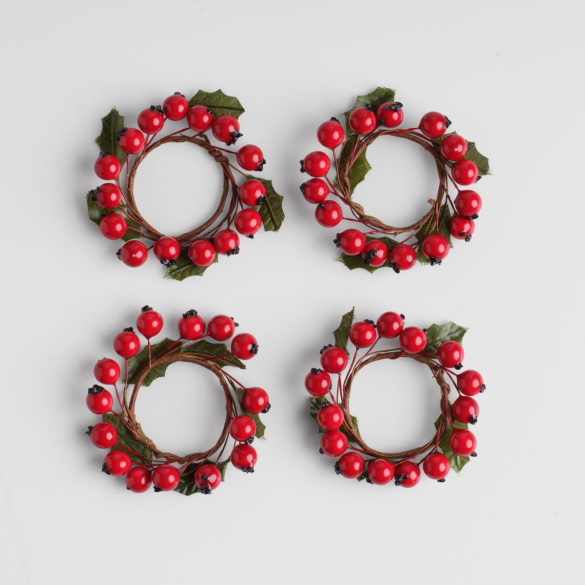 WEIHNACHTSKRANZ Serviettenring Inge, 12x7cm - Rot, Kunststoff (7/12/7cm) - home&you