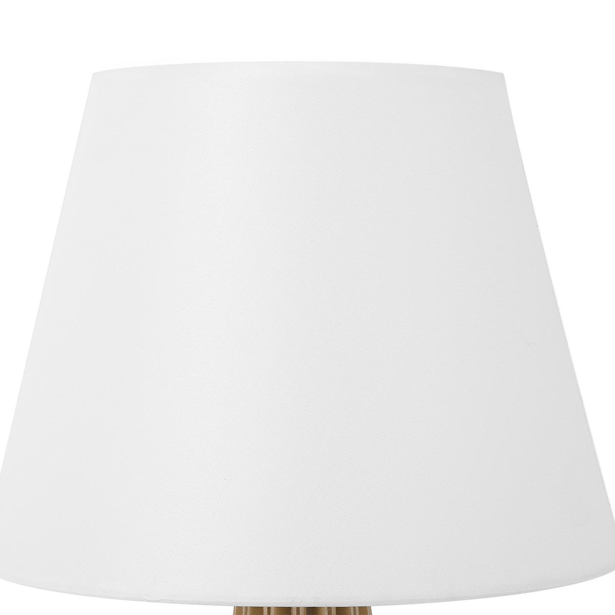 BORDSLAMPA Agueda 22/22/36 cm - Vit, Träbaserade material (22/22/36cm) - Beliani