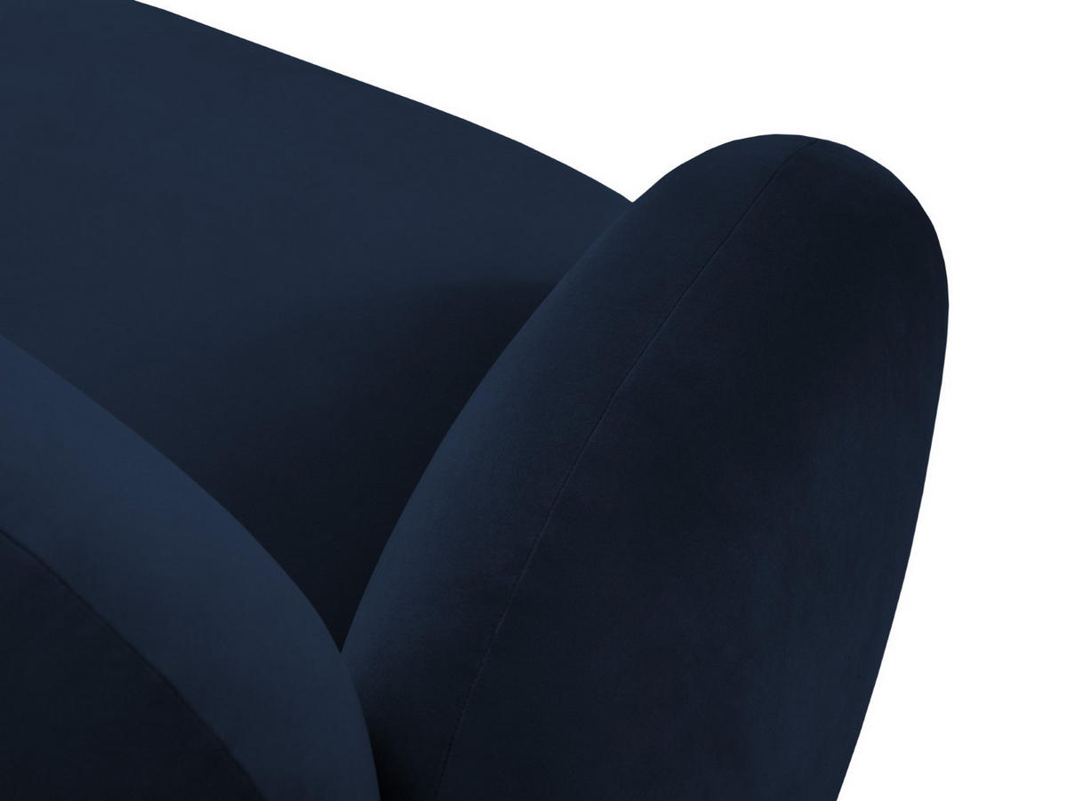 ECKSOFA links Blair aus Samt königsblau 3 Sitzplätze - Blau, Textil (155/194cm) - Micadoni