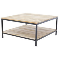 COUCHTISCH mit Ablage 80x80 cm - Teakfarben, Holzwerkstoff (80/80/40cm) - ebuy24