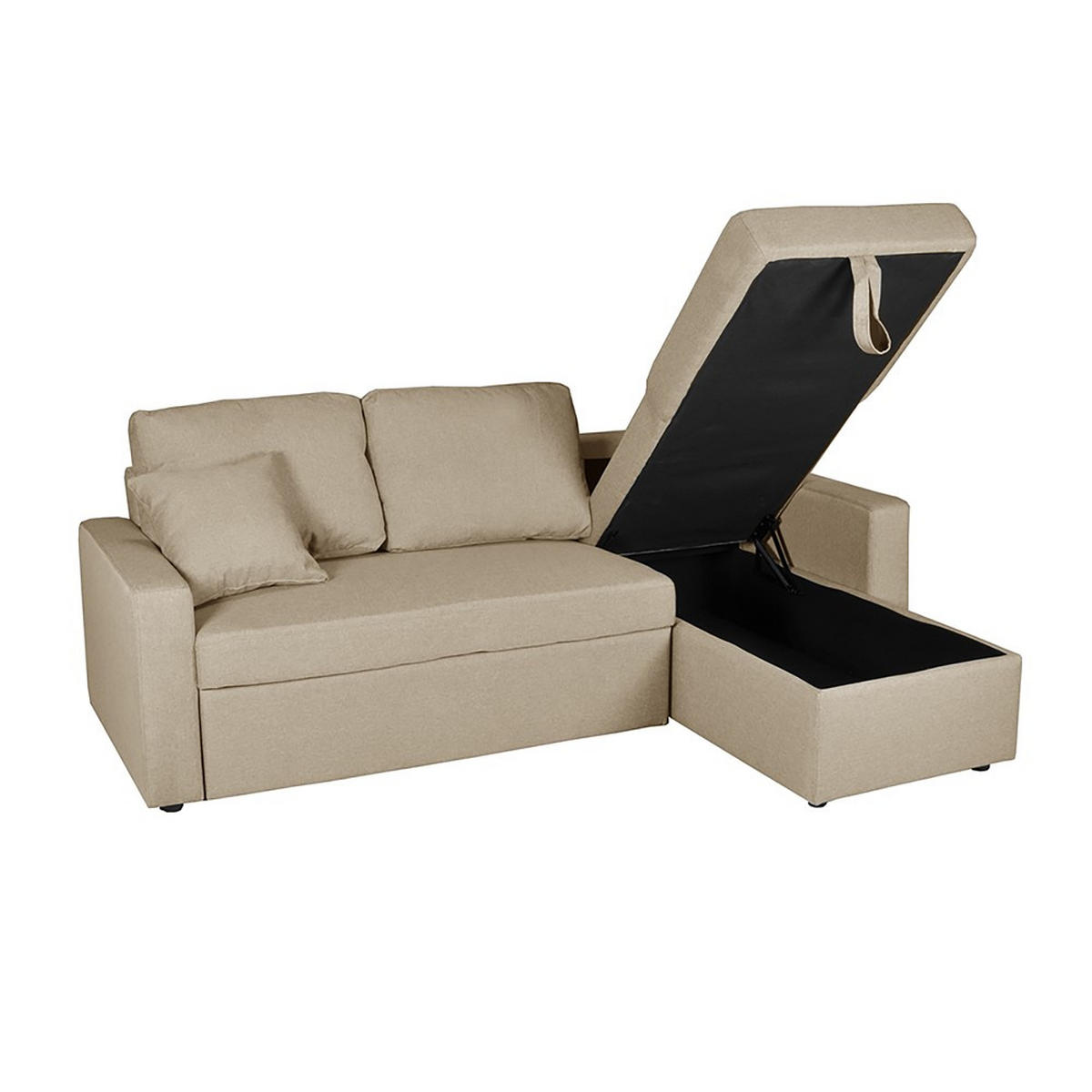 ECKSOFA truhe und wendbar ODEON / Beige - Beige, Textil (147/87/220cm) - Weber Industries