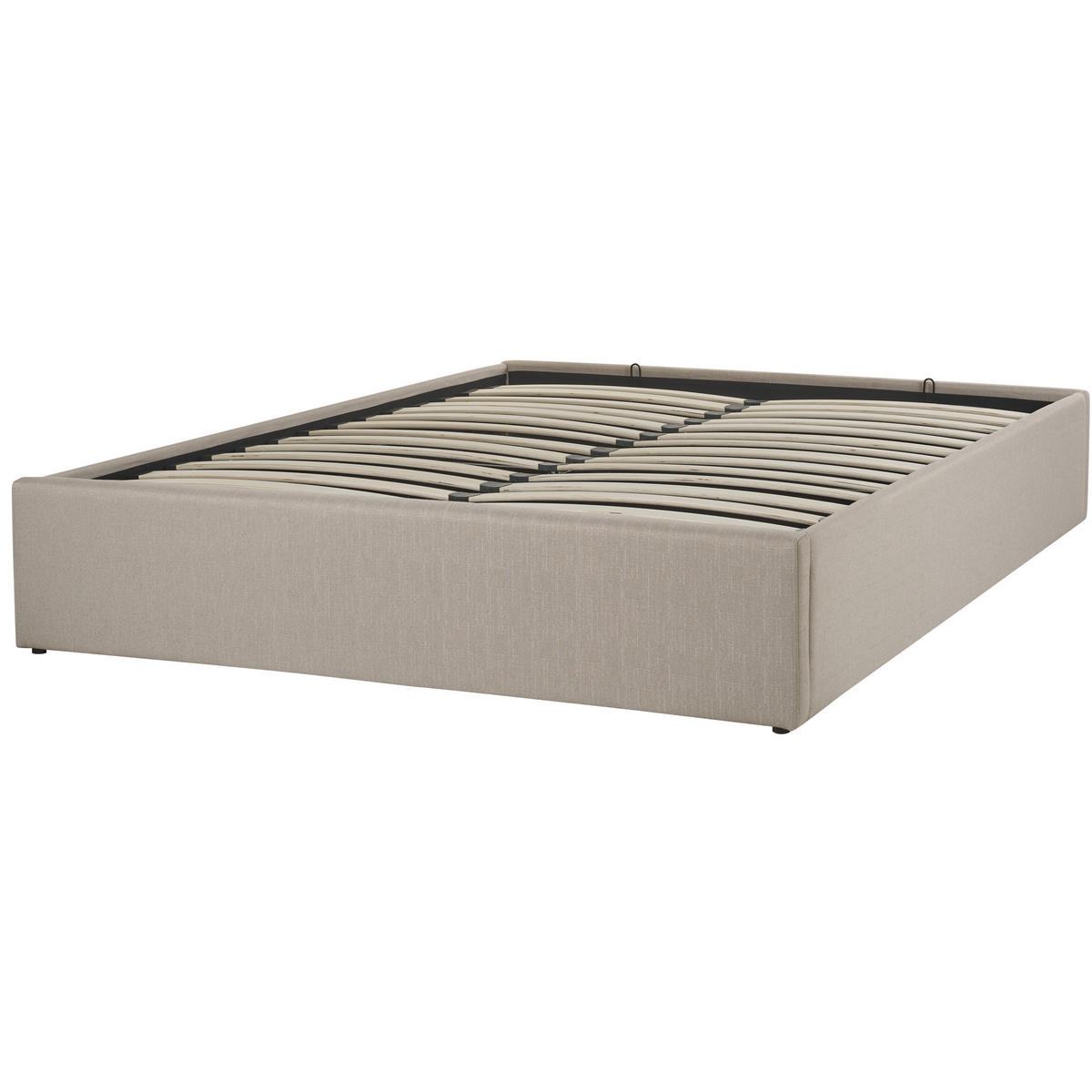 POLSTERBETT 140/200cm Beige Dinan - Beige, Textil (140/200cm) - Beliani