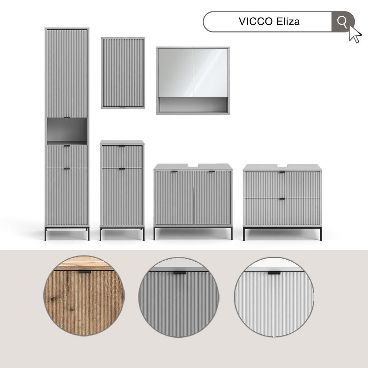 WASCHBECKENUNTERSCHRANK Eliza Weiß 70 x 63 cm mit 2 ausziehbaren Schubladen - Weiß, Holzwerkstoff (70/63/45.1cm) - Vicco