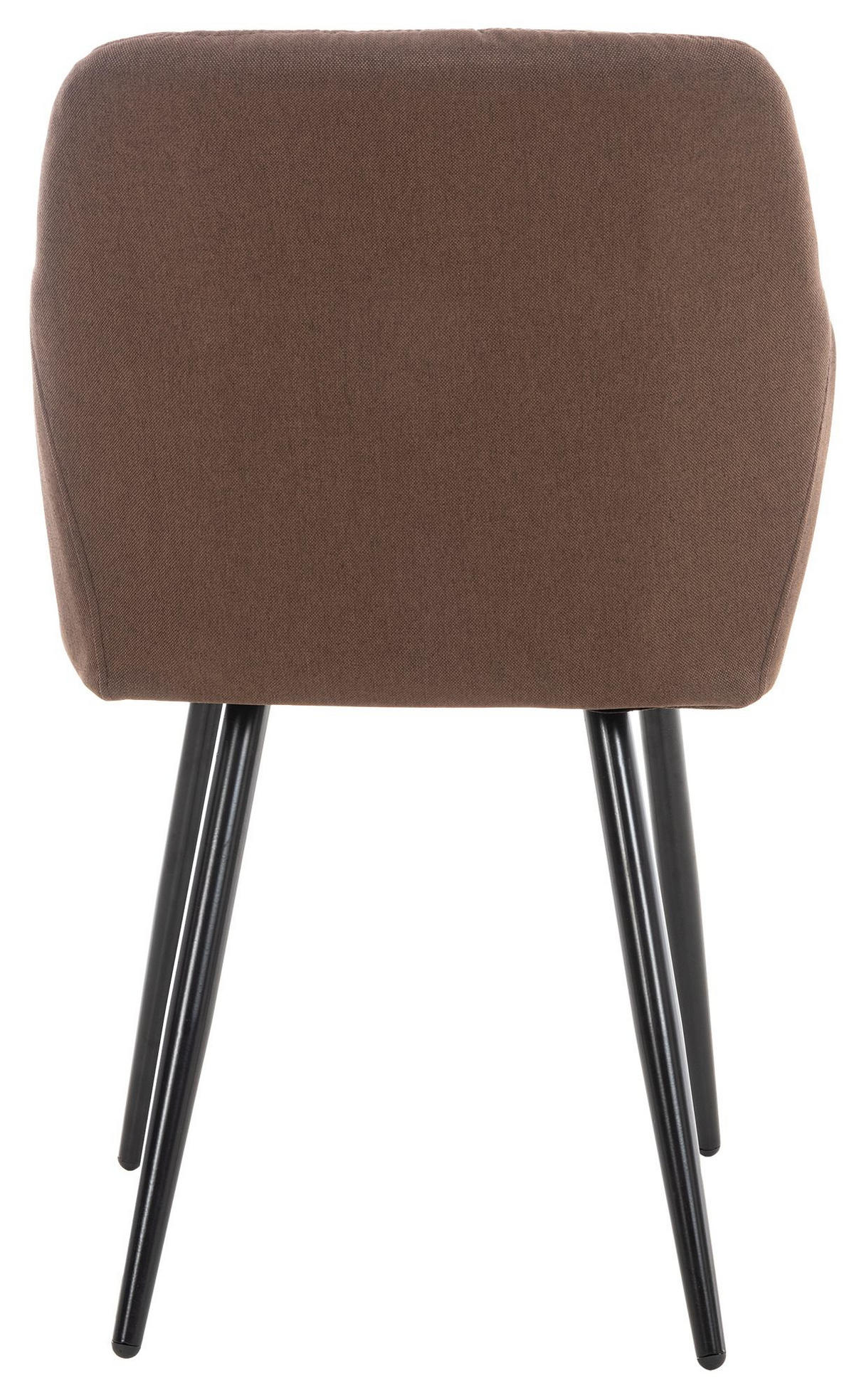 ARMLEHNENSTUHL Stoff braun - Schwarz/Braun, Textil/Metall (47/84/44cm) - CLP