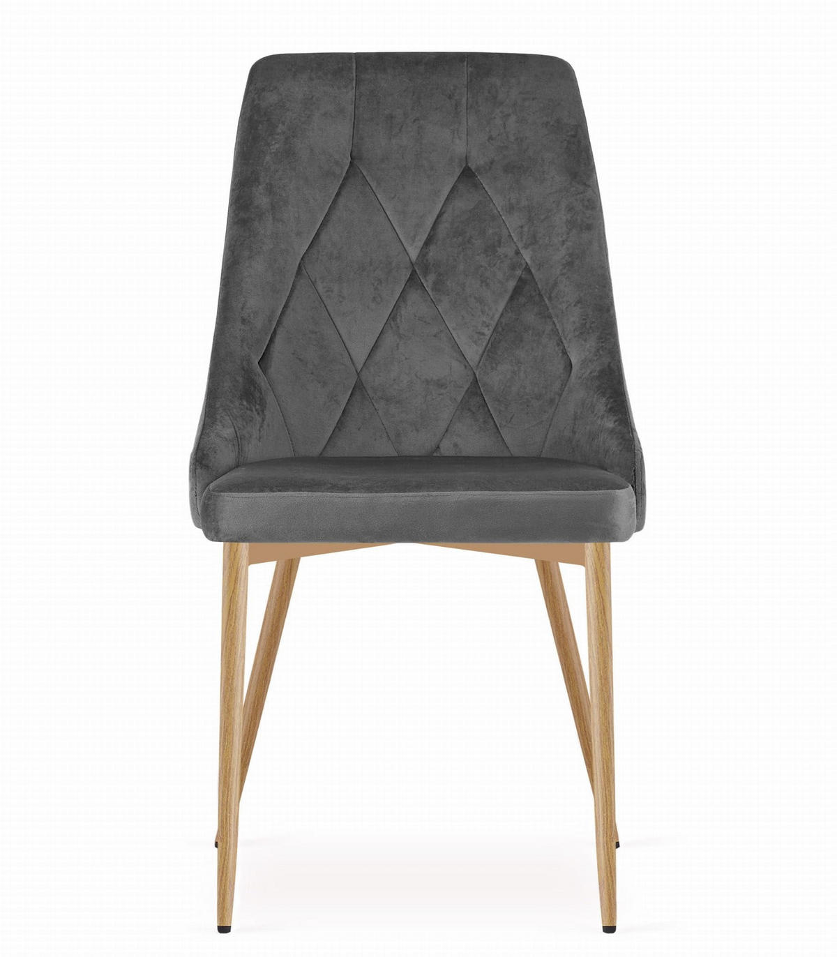 ESSZIMMERSTUHL Dunkelgrauer Velours, Diamantpolsterung, Bequeme Sitzfläche - Grau, Textil (48/89/43cm) - Best For Home