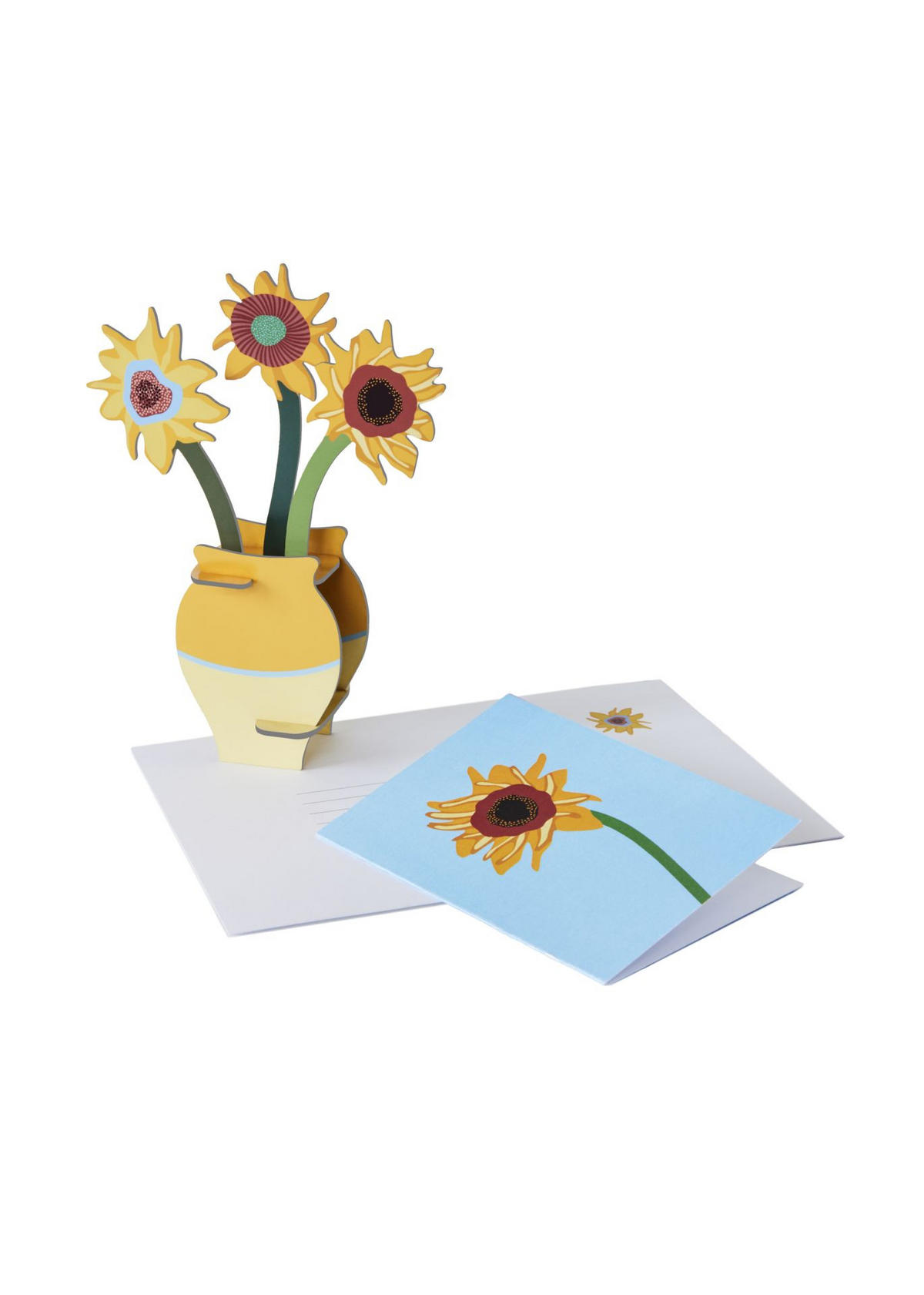 DEKOFIGUR Sonnige Blumenvase 4/14 cm - Multicolor, Wellpappe (4/14/11cm) - KUNSTLOFT