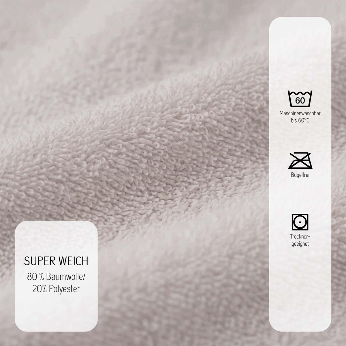 SPANNBETTTUCH Premium Frottee sturmgrau, 90x190 cm - 100x200 cm - Grau, Textil (100/200cm) - biberna